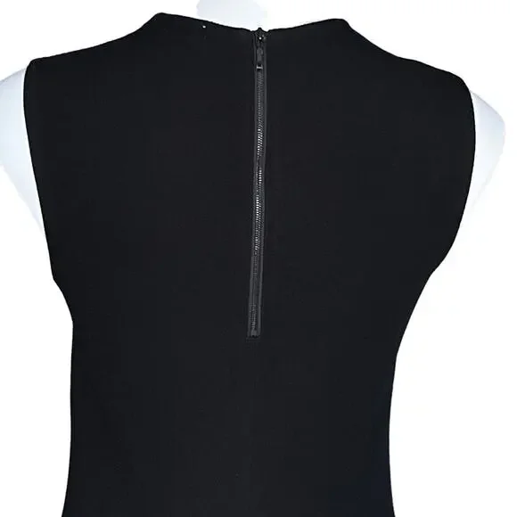 Vince black ribbed midi sleeveless sheath dress size medium - Picture 5 of 10